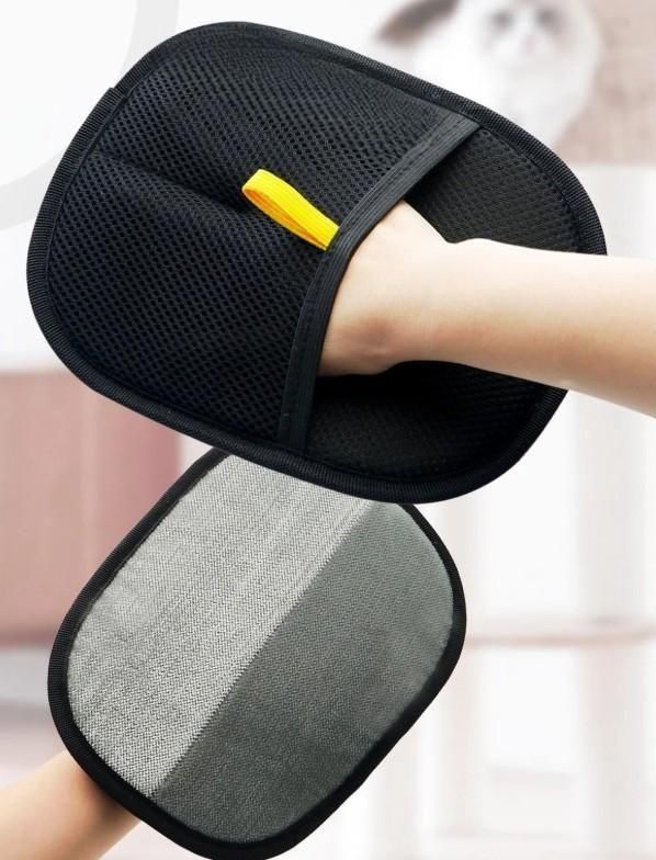 Home Bargains Cat & Dog Hair Removal Brush Glove | Double-Sided Reusable Pet Daily Fur Cleaner Grooming Gloves