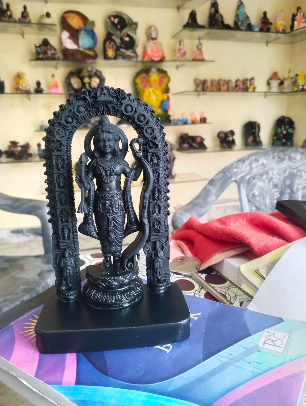 Ram Lalla Ayodhya Mandir Idol | Handcrafted Lord Rama Statue for Home Temple & Spiritual Décor