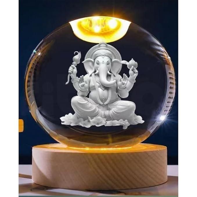 3D LED Ganesha Lamp Idol | Decorative Lord Ganesh Light for Home Temple & Spiritual Ambiance Décor