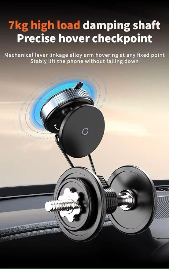360 Rotating Magnetic Phone Holder | Universal Car Mount with Strong Suction Cup for Dashboard & Windshield