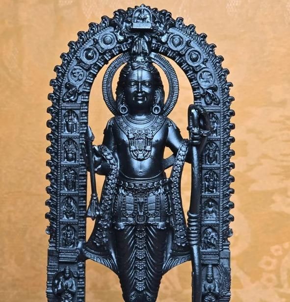 Ram Lalla Ayodhya Mandir Idol | Handcrafted Lord Rama Statue for Home Temple & Spiritual Décor