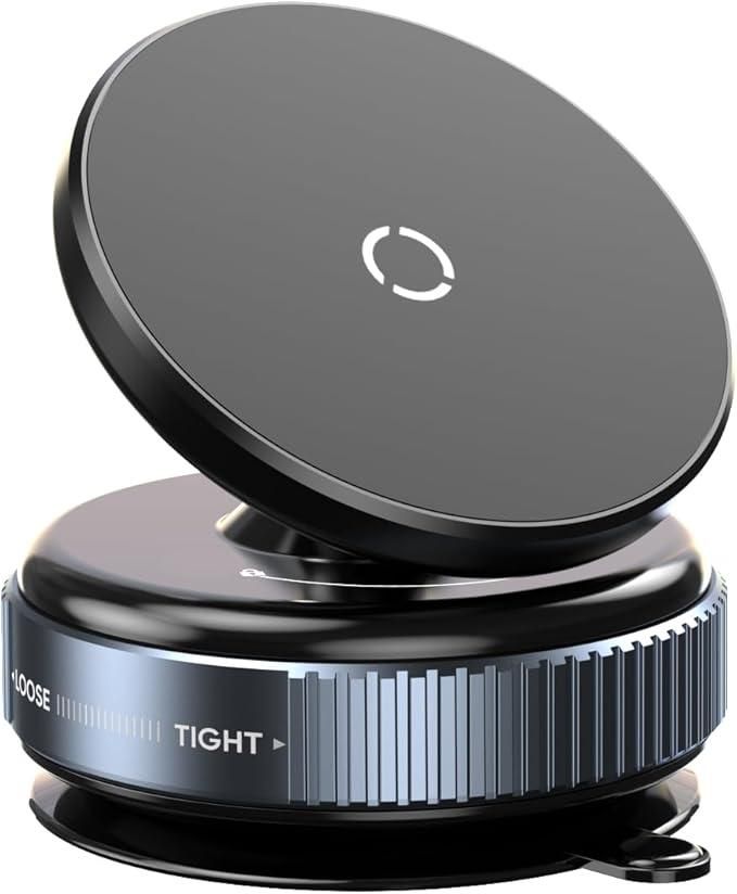360 Rotating Magnetic Phone Holder | Universal Car Mount with Strong Suction Cup for Dashboard & Windshield