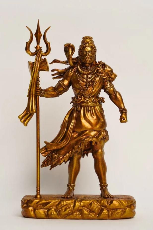 Lord Shiva Car Dashboard Idol | Divine Protection Bobblehead Shiv Shankar Statue for Vehicle & Home Décor
