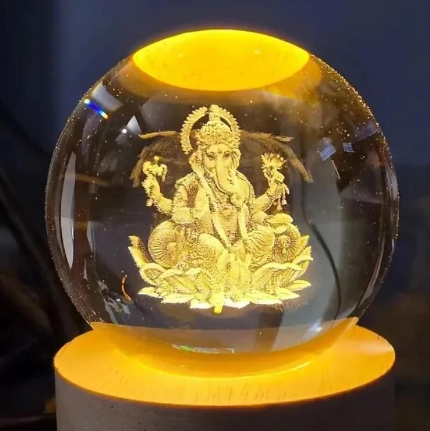 3D LED Ganesha Lamp Idol | Decorative Lord Ganesh Light for Home Temple & Spiritual Ambiance Décor