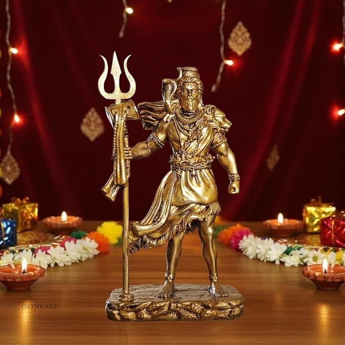 Lord Shiva Car Dashboard Idol | Divine Protection Bobblehead Shiv Shankar Statue for Vehicle & Home Décor
